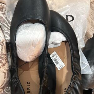 Torrid Black Flats with Elastic Detail